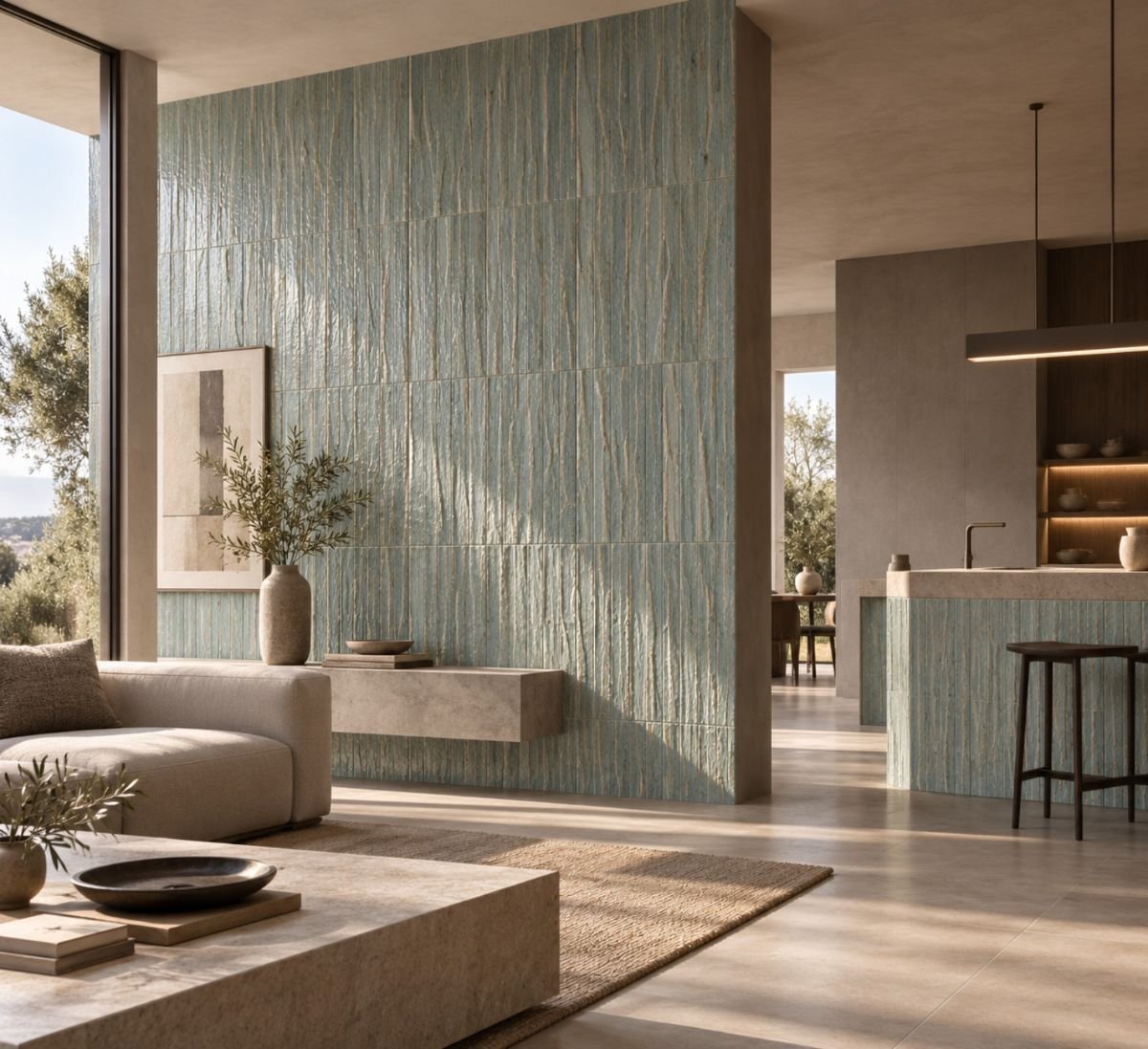 Studio applicativo architettonico di Riva in un interno contemporaneo