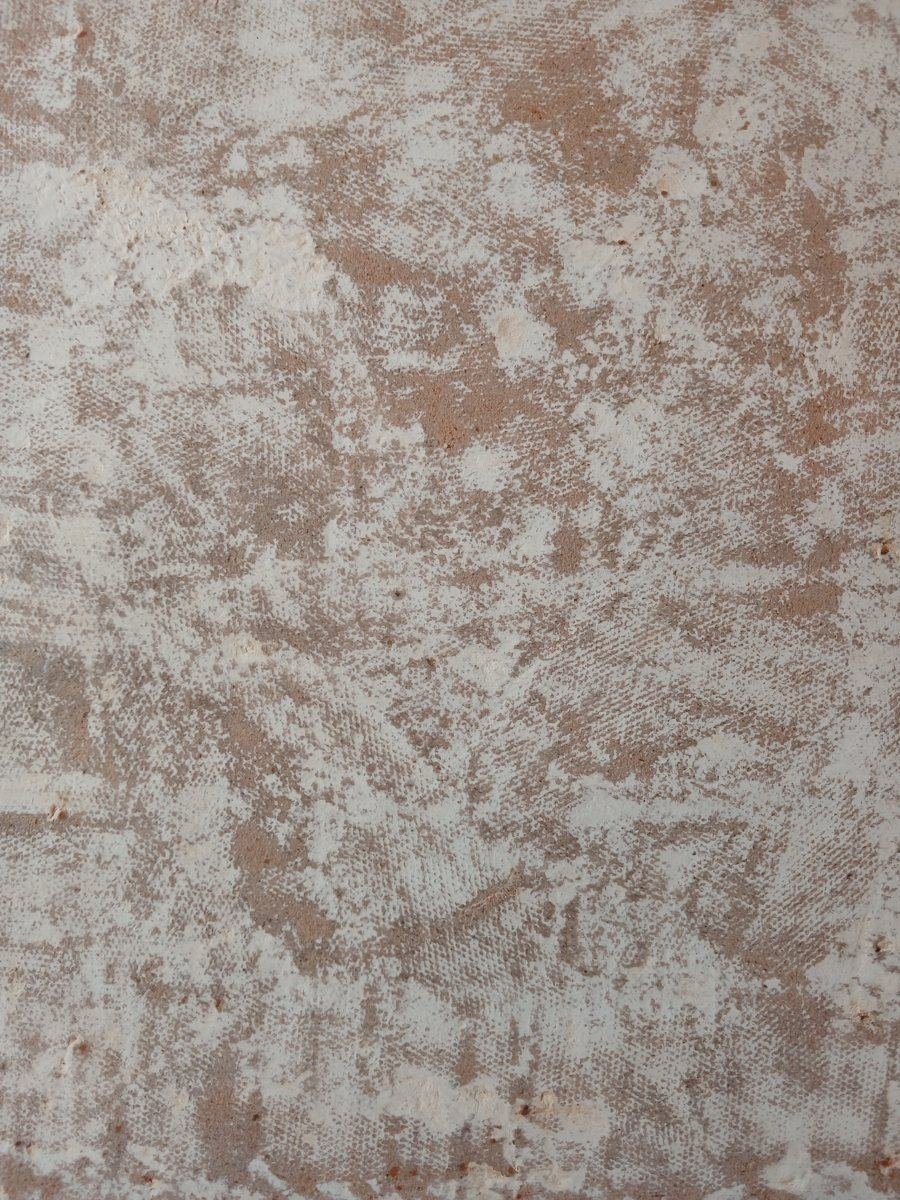 Velatura bianca su fondo terracotta